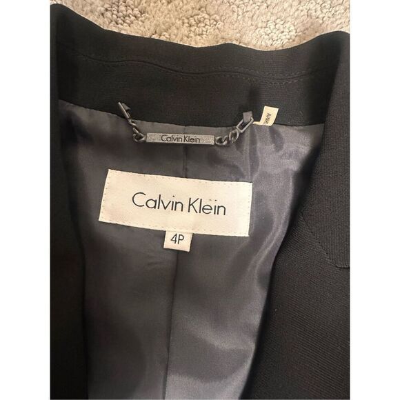 NEW Calvin Klein Suit Black Quilted Waist Blazer Pants Suit Set 4P - Picture 8 of 13
